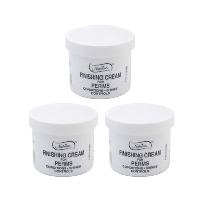 Nutrine Finishing Cream For Perms 4 oz - Conditions, Shines Controls 3 PACK