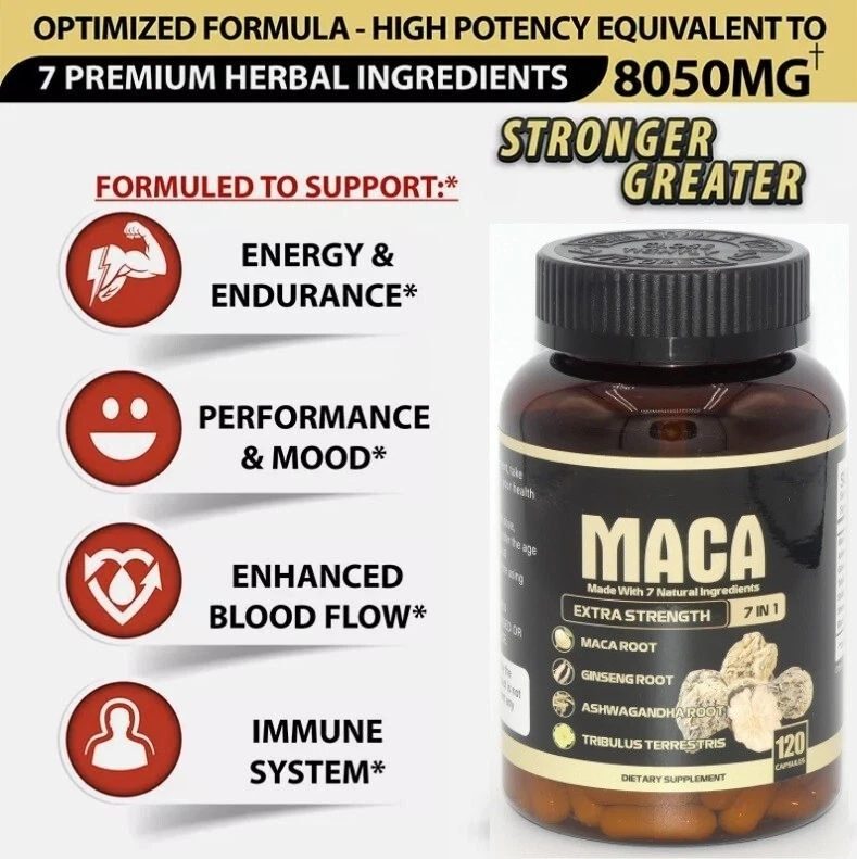 MACA- 7 IN 1- PRE WORKOUT BOOSTER- ANABOLIKA- STEROIDE- STÄRKER ALS SHILAJIT - Bild 4 von 4