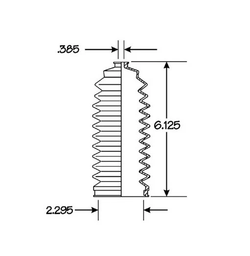 Kit de bota de rack e pinhão para Toyota Celica Supra 1982-1985 botas EMPI fole - Imagem 4 de 4