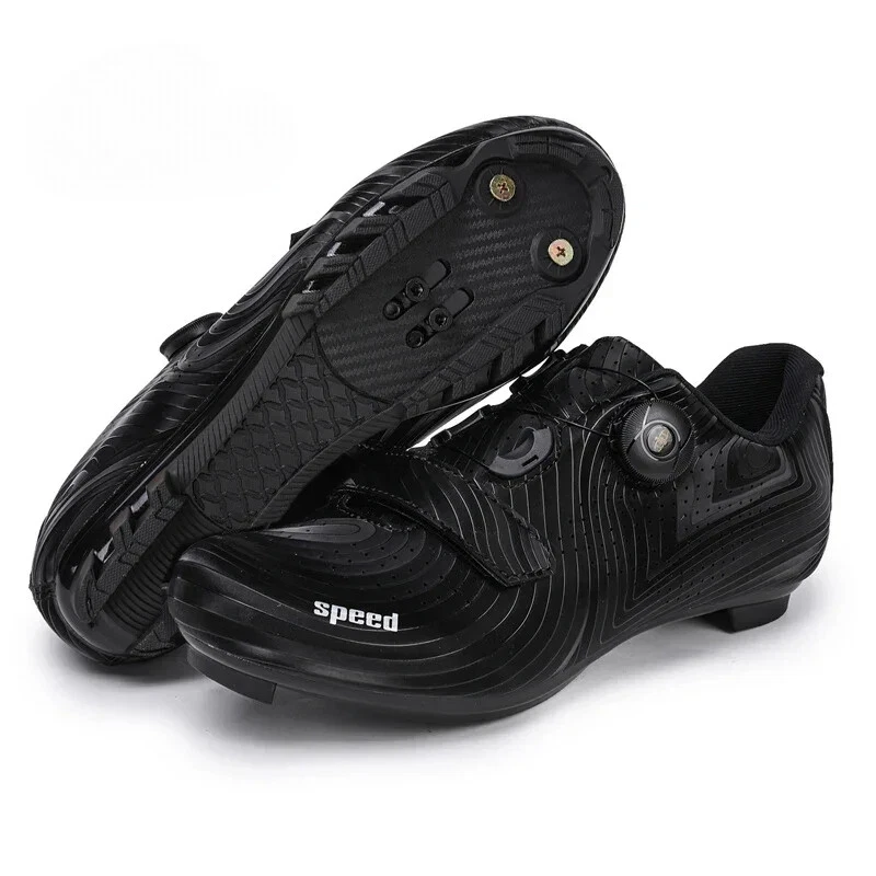 Professional Men MTB Cycling Shoe Self-Locking Speed Road SPD Flat Cleat Sneaker - Image 2 of 4