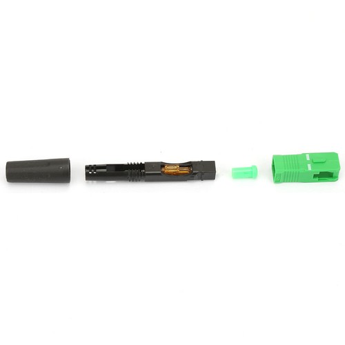 100 pièces SC/APC fibre optique intégrée montage rapide connecteur adaptateur pour FTTH - Photo 3/10