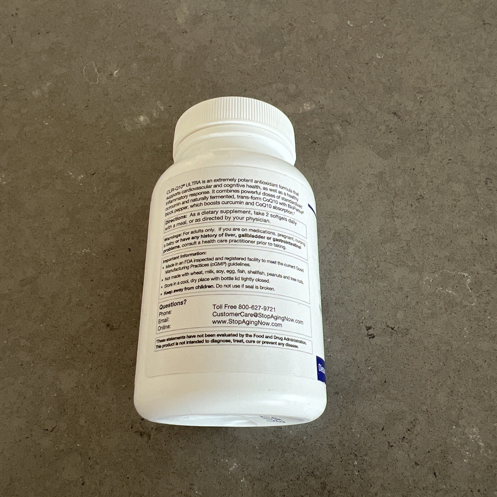 Stop Aging Now CURQ10 ULTRA Curcumin CoQ10 Complex 60 Softgels Exp