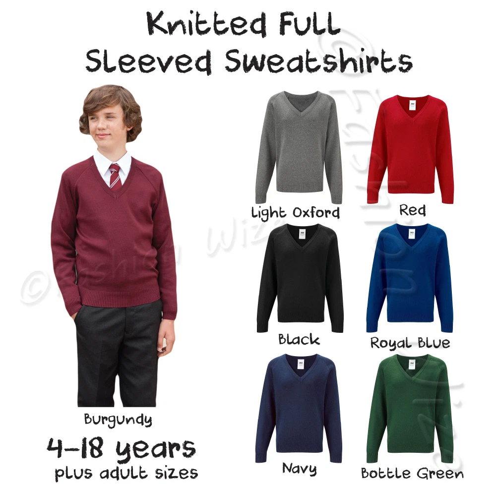 Black school jumper boys top