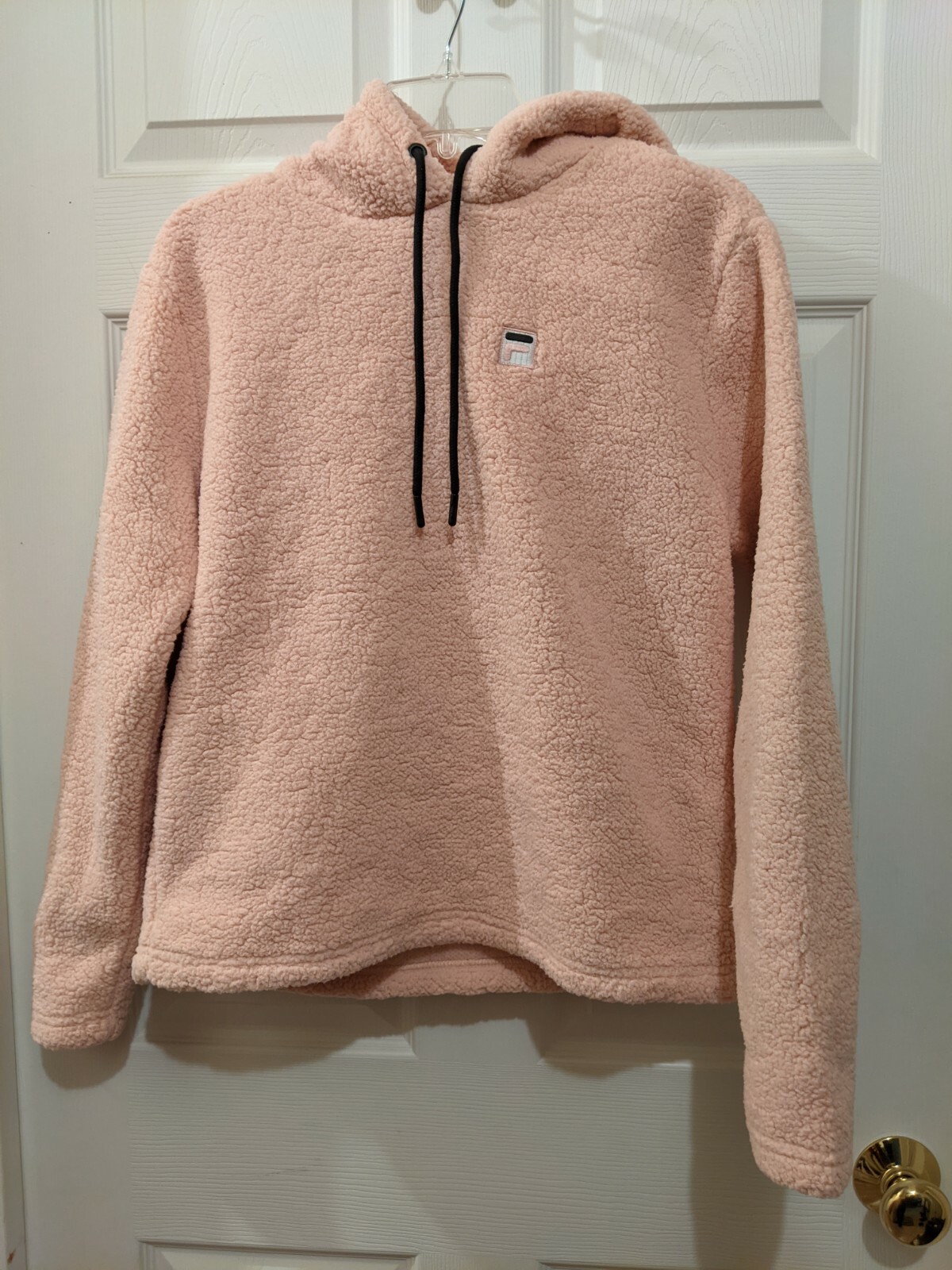FILA Sherpa Fleece Maglione Donna Rosa con Cappuccio Piccolo
