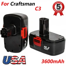 2Pack for Craftsman 19.2 Volt 11375 Battery C3 DieHard 130279005 11376 130279003