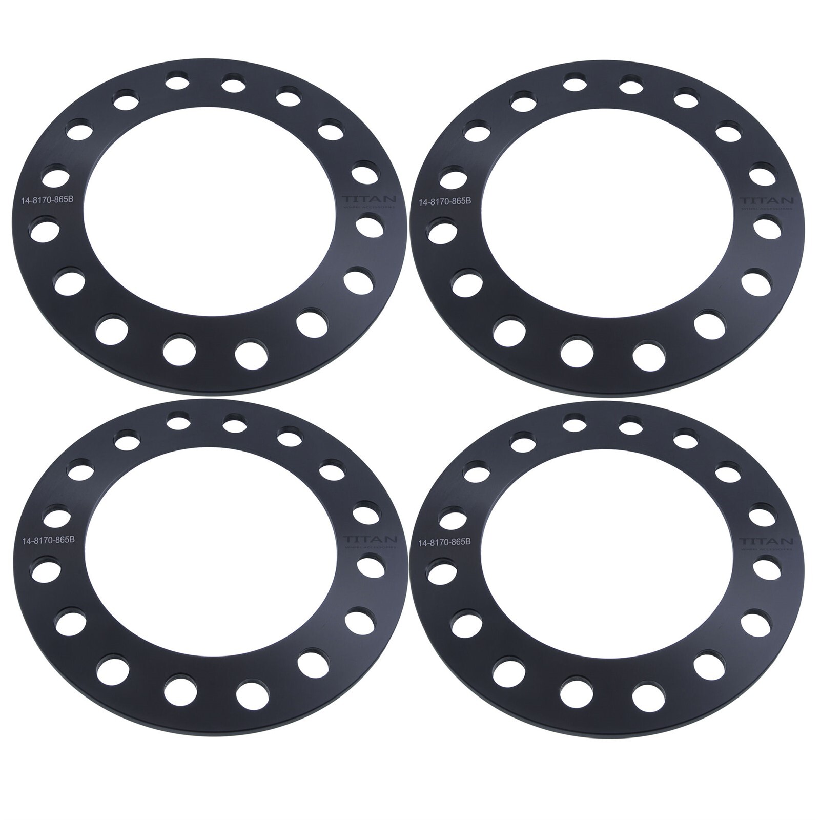 4x 1.5 8x6.5 to 8x180 8 Lug Black Wheel Spacers Adapter for Chevy GMC 2500 HD