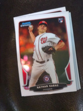 2013 Bowman Draft #3 Nathan Karns 10 count All Chrome Rookie Card Lot Washington