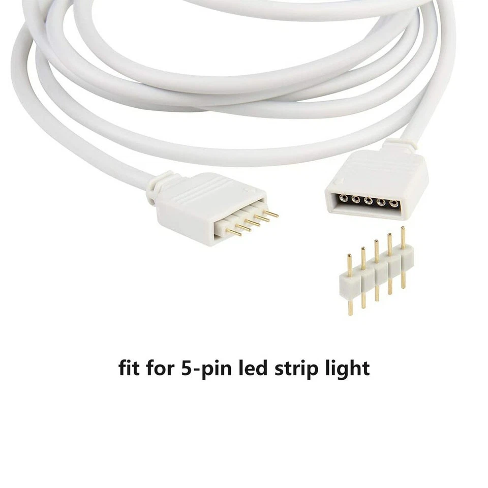 30CM 1M 2.5M 5M 4/5pin led connector Extension Cable cord Wire with needle - Image 2 of 4