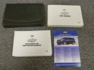2008 Chevy Tahoe Suburban SUV Owner Manual User Guide LS LT LTZ 1500