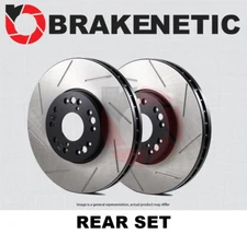 REAR SET BRAKENETIC Premium Slotted Brake Disc Rotors BNP45065.SS
