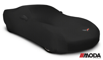 For 05-13 Corvette C6 | Moda Stretch  Emblem Logo Black Car Cover & Storage Bag