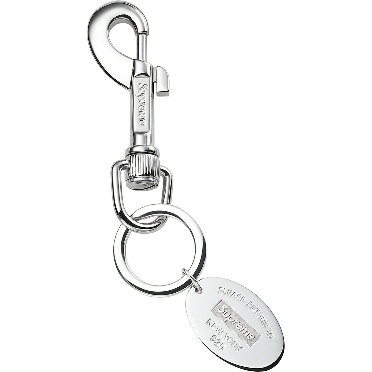 小物 Supreme Tiffany & Co. Oval Tag Keyring Supreme Tiffany & Co Return To Tiffany Oval Tag Keyring - FW21