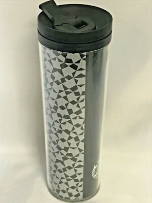 Starbucks 2011 Silver and Black Star Mosaic Tumbler 20 oz - (11014707)