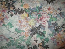 BTY Vintage Light Weight Yellow White Floral Cotton Fabric