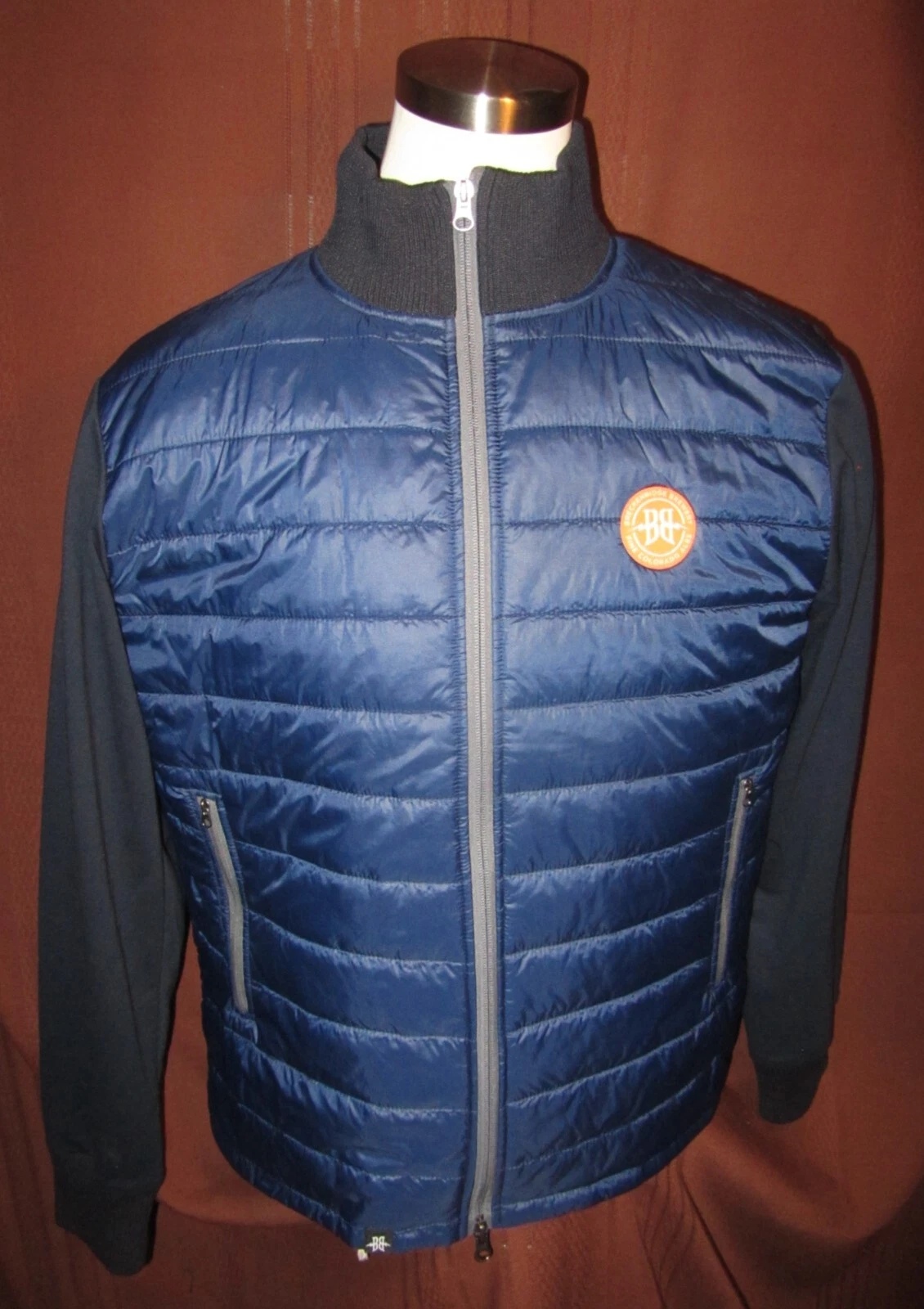 Breckenridge Brewery Mens Winter Insulated Jacket, Blue, Sewn-on, Size L, EUC