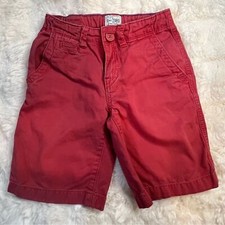 Place Red Flat Front Shorts Cotton Twill Boys Sz 6