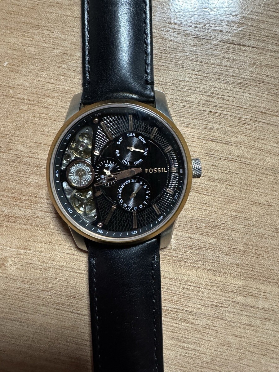 Fossil Watch Men's Twist Black Leather Strap 42mm ME1099 for sale