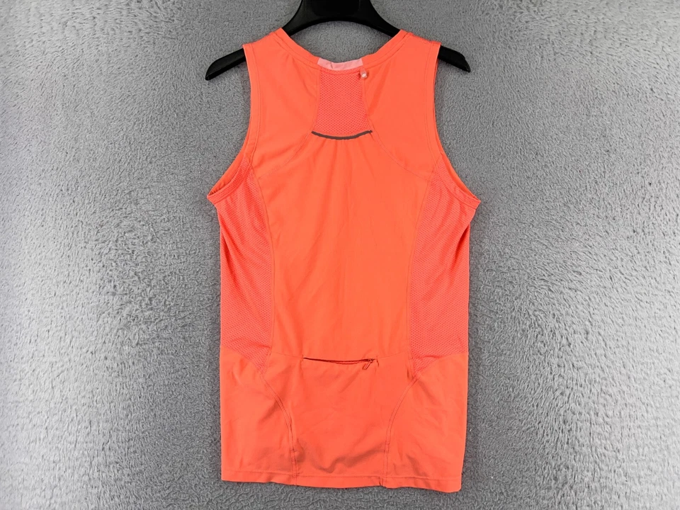 Camisa Roadrunner Mujer Mediana Naranja Alta Visibilidad Tanque Sin Mangas Poliéster Foto 2 de 4