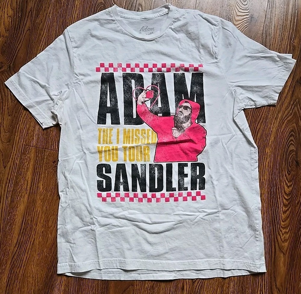 Adam Sandler I Missed You Comedy Tour Live Concert White T-Shirt Size XL