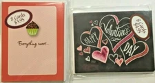 2 Packs Leanin' Tree Valentine's Day Cards + Envelopes New Old Stock 16 cards 