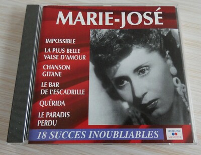 CD ALBUM BEST OF 18 UNVERGESSLICHE ERFOLGE MARIE JOSE 18 TITEL 1998 COMPILATION