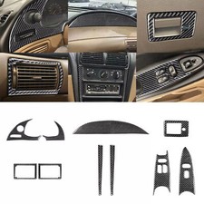 Juego de 10 piezas de cubierta de tablero interior completo de fibra de carbono real para Ford Mustang 96-03