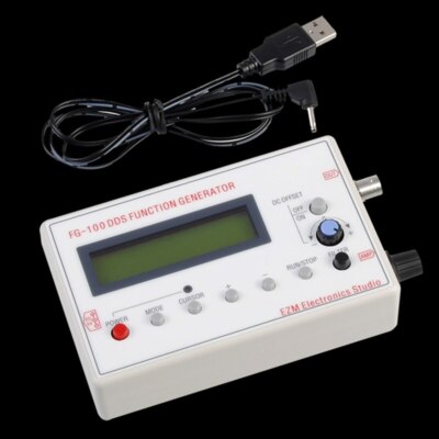 FG-100 DDS Signal Generator LCD Display Sine Frequency 1HZ-500KHz Counter