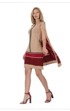 NWT VERTIGO CLAUDIA CAPE SWEATERDRESS MIDI DRESS M MEDIUM $230