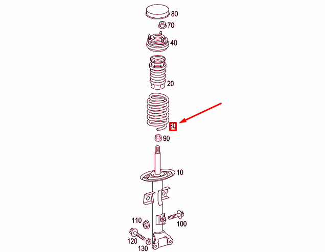 MERCEDES-BENZ SLK R171 Front Helical Spring A1713211704