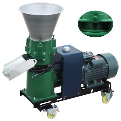 6MM Pellet Feed Mill Machine 120-150KG/H Fodder Press Pelletizer New Type 220V