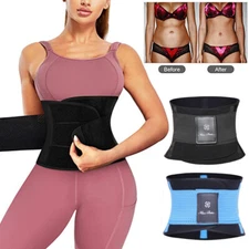 Women Sauna Waist Trainer Trimmer Belt Sweat Belly Band Girdle Slim Body Shaper