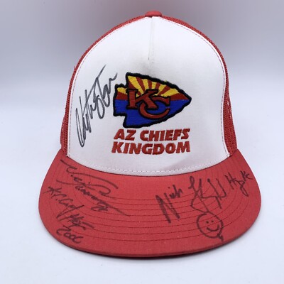 Kansas City AZ Chiefs Kingdom Snapback Trucker Hat Autographed Auto Okoye Lowery