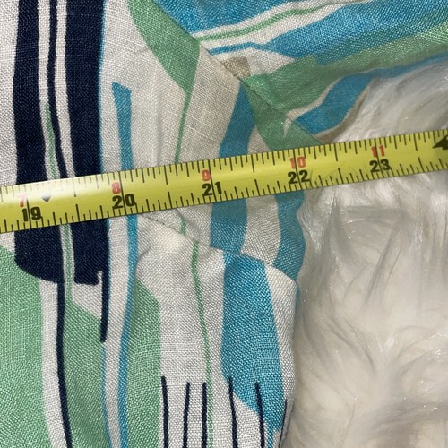 Erin London Womans Size L Top 100% LINEN Stripped Multicolor 3/4 Roll Sleeves - Picture 8 of 11