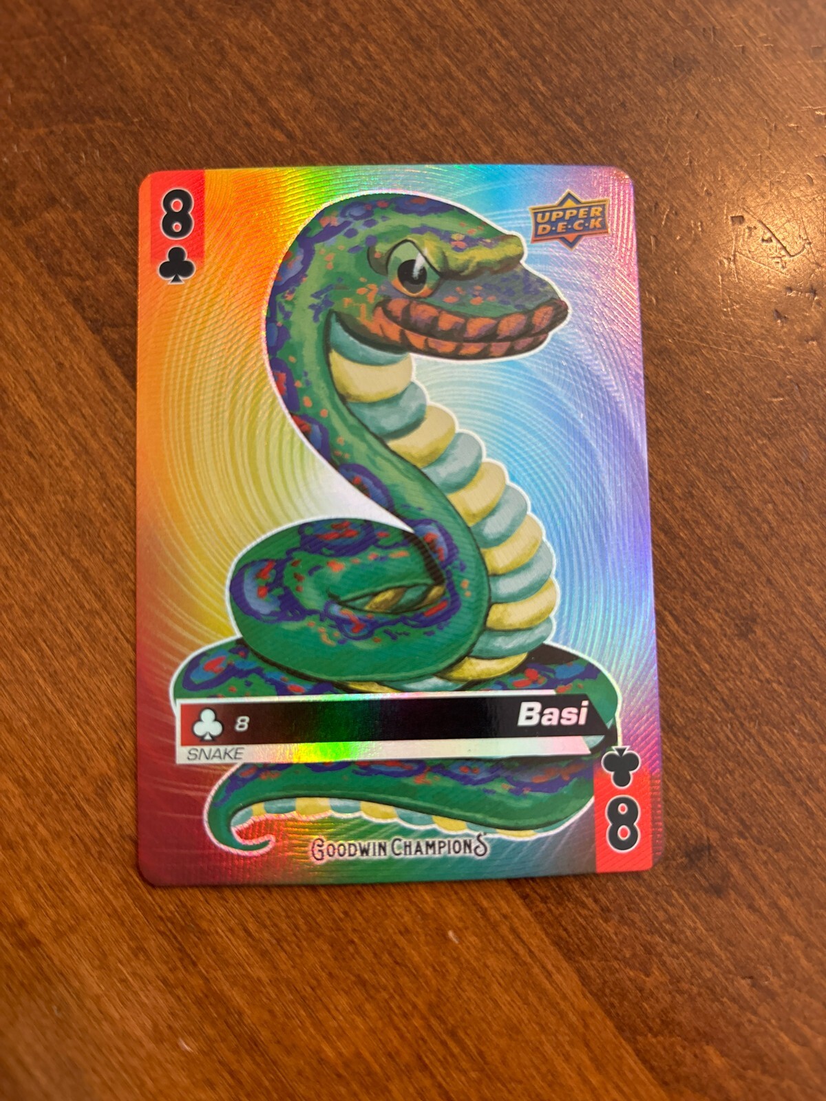 Basi 2021 Upper Deck Goodwin Champions 8 Clubs Animation Playing Card Snake