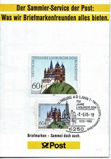 LYMPURGA - Stempel auf Deutsche-Post-Flyer 750 Jahre Limburger Dom