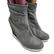 Puma Hussein Chalayan wedge sneakers 10.5 US womens gray nylon booties