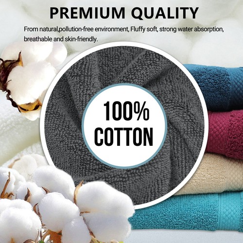 2 x Extra Large Jumbo Bath Sheets 100% Combed Cotton 650GSM Towels 90cmx180cm - Picture 6 of 29
