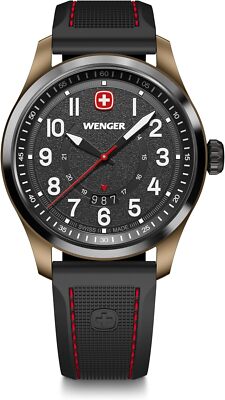 WENGER TERRAGRAPH Herrenuhr, Schwarz/Bronze PVD (316L) Quarz, 01.0541.124