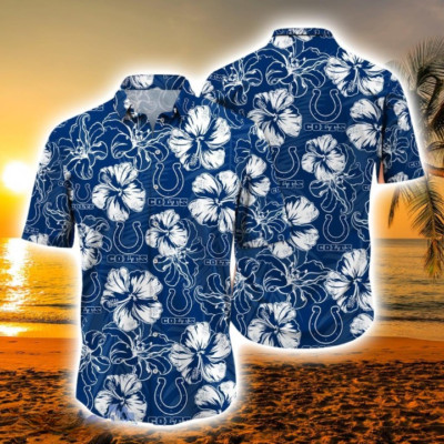 Ind Team Colts Hawaiian Shirt, Football Aloha Beach Pattern Hawaiian Shirt