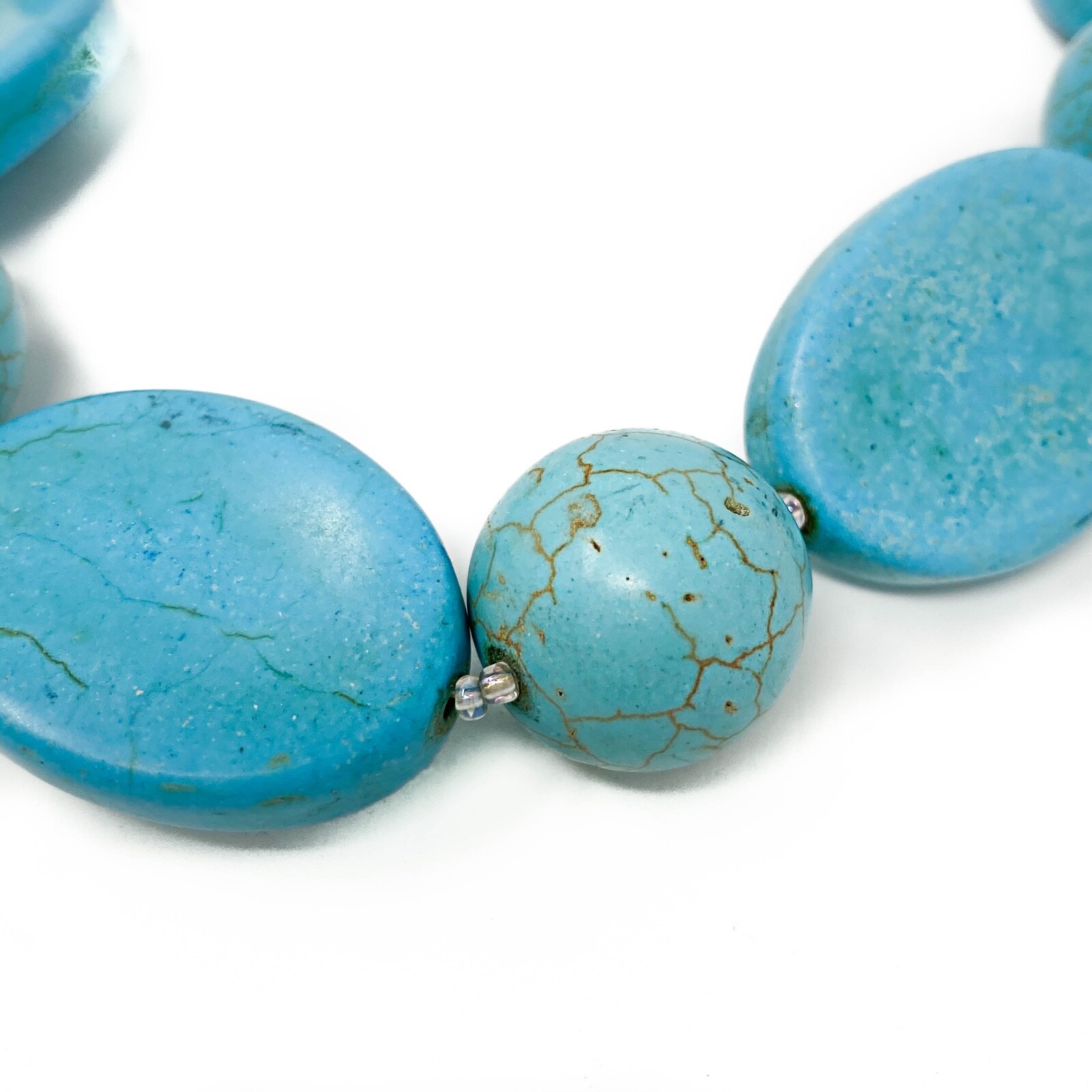 Beautiful Handmade Turquoise Statement Necklace - image 3