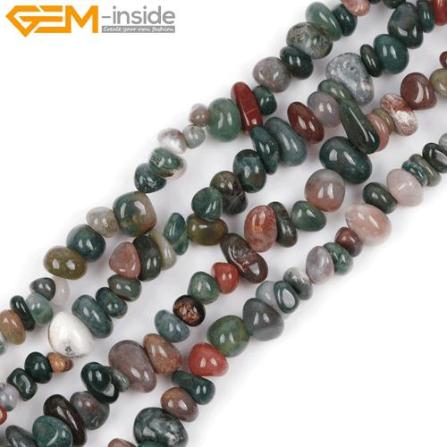 6x8mm Natural Stone Chips Beads For Jewelry Making 15" Wholesasle Loose Beads - Picture 11 of 195