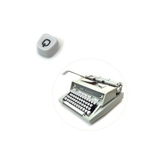 White Q Key for Hermes 3000 Typewriter Vtg Media Boxy Keyboard Keytop Part thumbnail