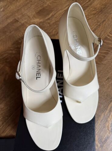 CHANEL Rare STUNNING TANGO Ivory White Pumps Heels Shoes Size 40 - Picture 7 of 9