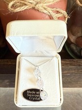 Swarovski Crystal Elements Drop Crystal Pendant/Charm Necklace With Gift Box