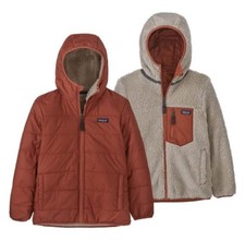 PATAGONIA REVERSIBLE READY FREDDY INSULATED HOODED JACKET KIDS'/BURL RED/M 10 
