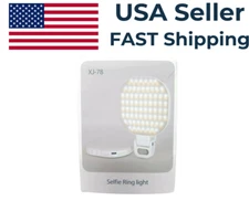 Rechargeable LED Selfie Ring Light - Clip on for Phones Laptops XJ-78