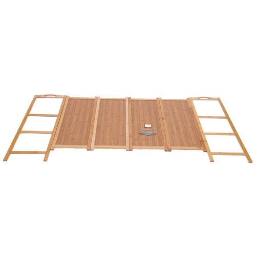 Zapatero organizador de madera de bambú natural de 4 niveles con soporte unidad de estante de almacenamiento - Imagen 10 de 12