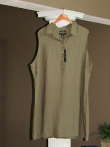tahari linen shirt dress