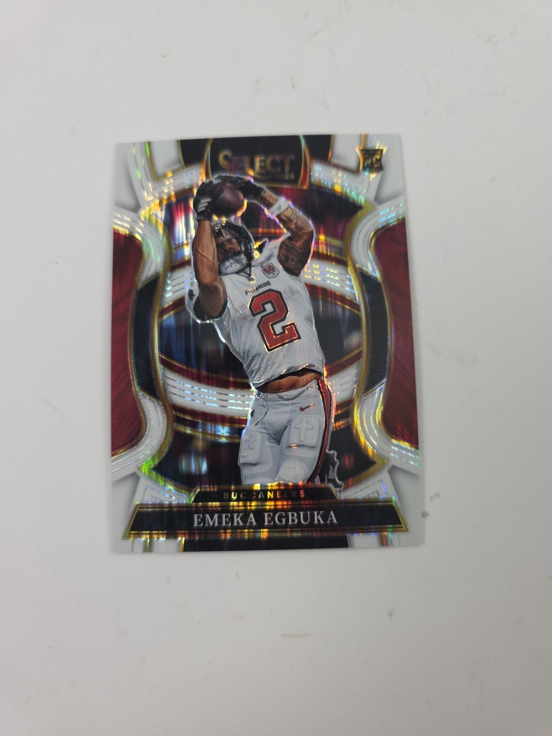 2025 Panini Select - Concourse Emeka Egbuka #37 White Shock Prizm /799 (RC) R3