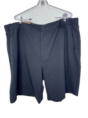 Eddie Bauer Flex Waist Tech Black Shorts Men Size XXL Casual Chinos $80 New